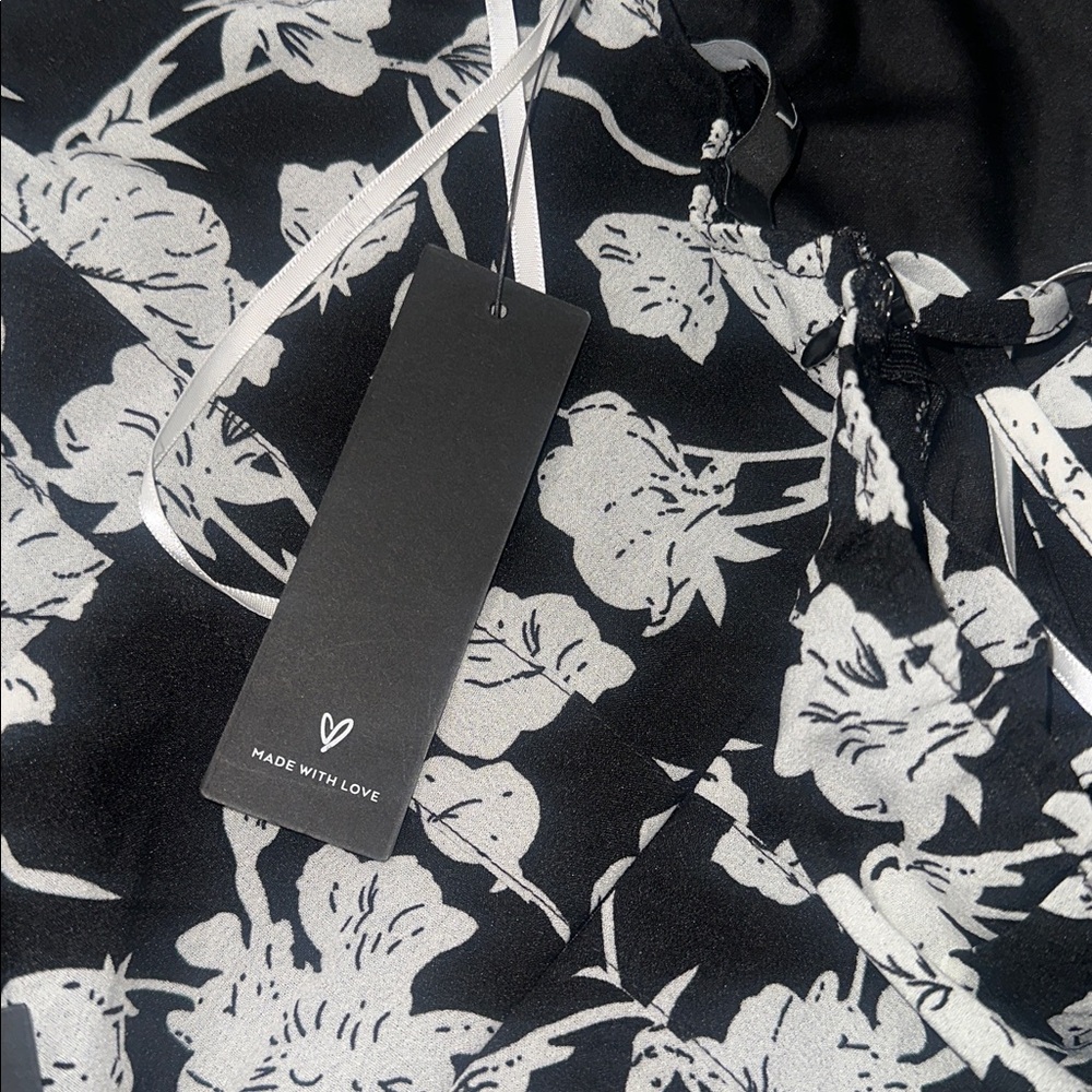 LULUS - Darling Daylily White and Black Floral Print High-Low Maxi Dress - NWT - Picture 5 of 7